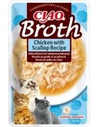 Inaba Ciao Broth Pui și Scoici plic hrană umedă fără cereale pisici (în supă) 40g