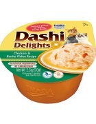 Inaba Ciao Dashi Pui și Fulgi de Bonito bol hrană umedă fără cereale pisici (în sos) 70g
