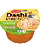 Inaba Ciao Dashi Pui Ton și Scoici bol hrană umedă fără cereale pisici (în sos) 70g