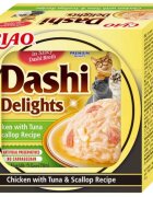 Inaba Ciao Dashi Pui Ton și Scoici bol hrană umedă fără cereale pisici (în sos) 70g