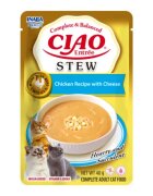 Inaba Ciao Entree Stew Pui și Brânză plic hrană umedă fără cereale pisici (piure) 40g