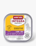 Integra Protect Sensitive Miel și Orez dietă veterinară tăviță hrană umedă pisici alergii sistem digestiv (în aspic) 100g