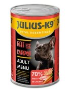 Julius-K9 Adult Menu XS-XL Vită și Morcov conservă hrană umedă câini (în sos) 1240g