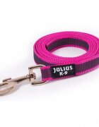 Julius-K9 Color & Gray lesă antiderapantă cu mâner câini textil bandă Color & Gray lesă antiderapantă cu mâner câini 50kg textil bandă 20mm x 1.2m roz