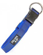 Julius-K9 Color & Gray zgardă ajustabilă cu mâner câini nylon 25mm x 39-45cm albastru