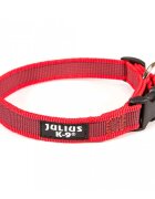 Julius-K9 Color & Gray zgardă ajustabilă cu mâner câini nylon 25mm x 39-45cm roșu