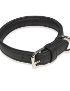 Julius-K9 ECO leather zgardă ajustabilă câini piele negru ECO leather zgardă ajustabilă câini piele 40mm x 70cm negru