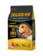 Julius-K9 Hypoallergenic Adult Menu XS-XL Pui și Orez hrană uscată câini alergii 12kg