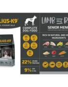 Julius-K9 Hypoallergenic Senior Menu XS-XL Miel și Orez hrană uscată câini senior alergii 3kg