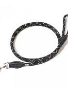 Julius-K9 IDC Rope lesă cordelină reflectorizantă cu mâner câini nylon șnur negru IDC Rope lesă cordelină reflectorizantă cu mâner câini nylon șnur 12mm x 2m negru