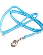 Julius-K9 IDC Rope lesă fosforescentă cu mâner și inel câini cauciuc 19mm x 2m albastru marin
