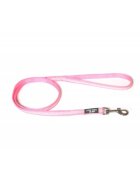 Julius-K9 IDC Tubular webbing lesă cu fire flourescente cu mâner câini nylon bandă IDC Tubular webbing lesă cu fire reflectorizante cu mâner câini nylon bandă 14mm x 1m roz