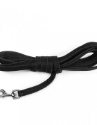 Julius-K9 lesă din piele de bivol fără mâner câini piele bandă negru lesă din piele de bivol fără mâner câini piele bandă 10mm x 5m negru