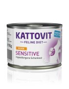 Kattovit Sensitive Pui dietă veterinară conservă hrană umedă fără cereale pisici alergii (în aspic) 185g