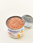 Kattovit Urinary Vițel dietă veterinară conservă hrană umedă pisici sistem urinar (în aspic) 185g