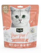 KIT CAT Purr Puree Pui și Somon plic punguță recompense fără cereale pisici (piure) multipack 15g x 40buc