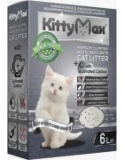 KittyMax Active Carbon neparfumat așternut igienic pisici granule bentonită aglomerant fără praf 6l