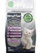 KittyMax Lavanda așternut igienic pisici granule bentonită aglomerant fără praf 5l