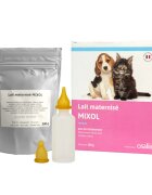 LAB MOUREAU MIXOL lapte maternal cu Kit biberon și tetină cutie înlocuitor lapte matern câini și pisici 300g