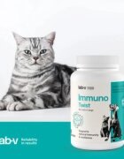LAB-V Immuno Twist XS-XL supliment sistem imunitar câini și pisici flacon 60 capsule