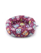 Leopet Donuts Owls pat rotund câini poliester imprimeu bufnițe multicolor 60x15cm