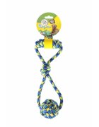 Leopet jucărie sfoară câini S-L textil activități fizice albastru și galben 21 cm