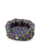 Leopet Santorini Street Art pat oval câini poliester oxford rezistent la apă multicolor 55x45x21cm