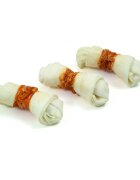 Leopet Viking Rawhide Bone with Chicken XS-M Pui și Vită punguță recompense fără cereale câini 75g