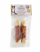 Leopet Viking Rawhide Roll Filled M-L Pui și Ficat de Vită punguță recompense fără cereale câini 70g