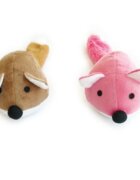 M-PETS Gringo Foxes Squeaker jucărie de pluș câini XS-M cu sunet pluș diverse culori 10x9.5cm