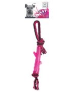 M-PETS Twist Stick jucărie sfoară câini S-L activități fizice dentiție textil diverse culori 49cm