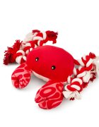 MAX & MOLLY Huggles Crab Howie jucărie de aport câini activități fizice cu sunet poliester roșu și alb 26x20cm 1buc