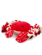 MAX & MOLLY Huggles Crab Howie jucărie de aport câini activități fizice cu sunet poliester roșu și alb 26x20cm 1buc