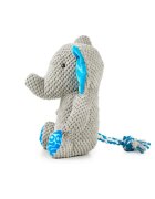 MAX & MOLLY Huggles Elefant Susi jucărie de aport câini activități fizice cu sunet poliester albastru și gri 28x23cm 1buc