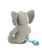 MAX & MOLLY Huggles Elefant Susi jucărie de aport câini activități fizice cu sunet poliester albastru și gri 28x23cm 1buc