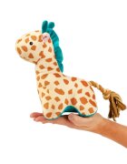 MAX & MOLLY Huggles Girafa Jerry jucărie de aport câini activități fizice poliester maro și albastru 26x23cm 1buc