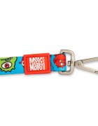 MAX & MOLLY Little Monsters lesă câini poliester albastru M(1.2m x 2cm)