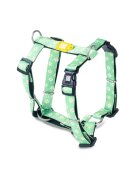 MAX & MOLLY Margarite ham prindere dublă(piept&spate) câini poliester verde cataramă trident M(59-72 x 2cm)