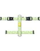 MAX & MOLLY Margarite ham prindere dublă(piept&spate) câini poliester verde cataramă trident M(59-72 x 2cm)