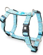 MAX & MOLLY Retro Blue ham prindere dublă(piept&spate) câini poliester bleu cataramă trident M(59-72 x 2cm)