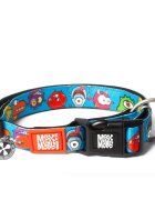 MAX & MOLLY Smart ID Little Monsters zgardă câini ajustabilă poliester albastru cataramă trident M(34-55 x 2cm)