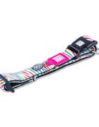 MAX & MOLLY Smart ID Magic Zebra zgardă câini ajustabilă poliester alb cataramă trident S(28-45 x 1.5cm)