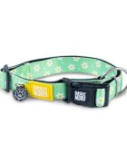 MAX & MOLLY Smart ID Margarite zgardă câini ajustabilă poliester verde cataramă trident S(28-45 x 1.5cm)