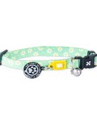 MAX & MOLLY Smart ID Margarite zgardă pisici ajustabilă poliester verde cataramă trident 22-35 x 1cm