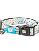 MAX & MOLLY Smart ID Unicorn zgardă câini ajustabilă poliester bleu cataramă trident S(28-45 x 1.5cm)