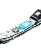 MAX & MOLLY Smart ID Unicorn zgardă câini ajustabilă poliester bleu cataramă trident S(28-45 x 1.5cm)