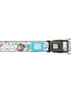 MAX & MOLLY Smart ID Unicorn zgardă câini ajustabilă poliester bleu cataramă trident S(28-45 x 1.5cm)