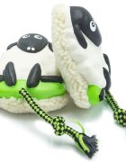 MAX & MOLLY Snuggles Woody The Sheep jucărie de aport câini dentiție cu sunet poliester alb și verde 1buc