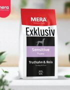 MERA Exklusiv Sensitive Puppy XS-XL Curcan și Orez hrană uscată câini junior 15kg