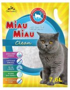 MIAU MIAU Clean neparfumat așternut igienic pisici granule silicat neaglomerant neutralizare mirosuri 7.6l